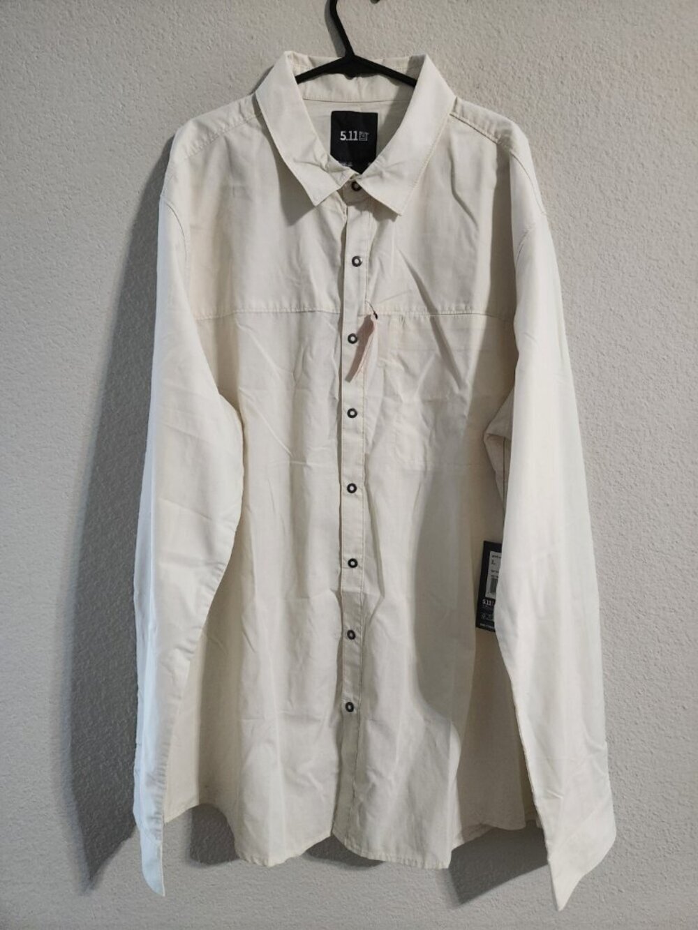 5.11 Tactical NWT Igor Solid Long-sleeve Shirt Silver Birch Snap buttons large